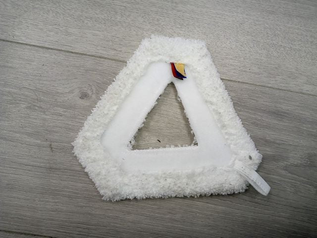 Microfibre Triangular W/Velcro White (SO - RIP6102) - Cleaning Equipment Services Ltd