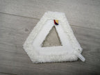 Microfibre Triangular W/Velcro White (SO - RIP6102) - Cleaning Equipment Services Ltd