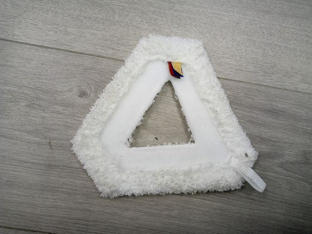 Microfibre Triangular W/Velcro White (SO - RIP6102) - Cleaning Equipment Services Ltd