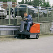 Hako Jonas indoor and outdoor ride on sweeper hire can even climb hills and ramps