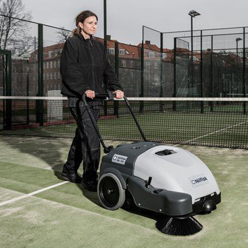 Nilfisk SW750 battery pedestrian walk behind sweeper