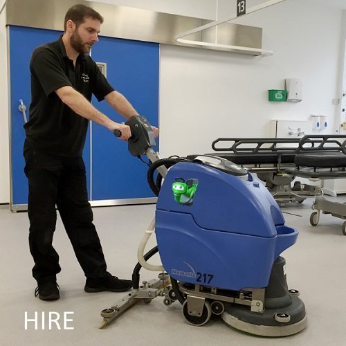 Numatic TT3450 & TTB3450 battery walk behind scrubber dryer hire hospital cleaning machine