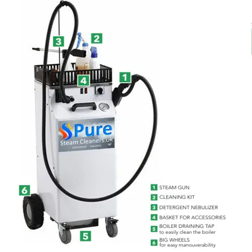 Pure Steam Cleaners 6.5KW Carwash-E Industrial Steam Only