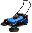 Scrubby SW100 manual push along sweeper for sweeping dust and debris from a variety of surfaces such as paths, playgrounds, yards, driveways, streets and more