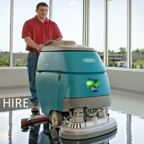 Tennant T5 battery hire pedestrian scrubber dryer floor cleaning machine