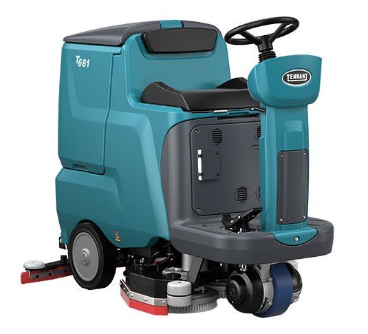 Tennant T681 Hire Ride - On Battery Floor Scrubber Dryer - Cleaning Equipment Services Ltd